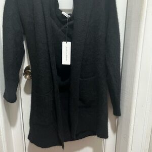 NWT Unsubscribed Black Open Front Super Soft Cardigan